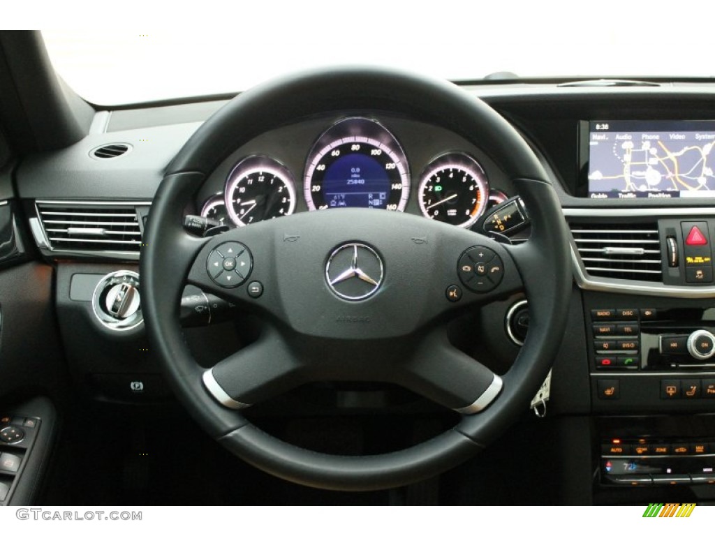 2010 Mercedes-Benz E 350 Sedan Natural Beige Steering Wheel Photo #78506204