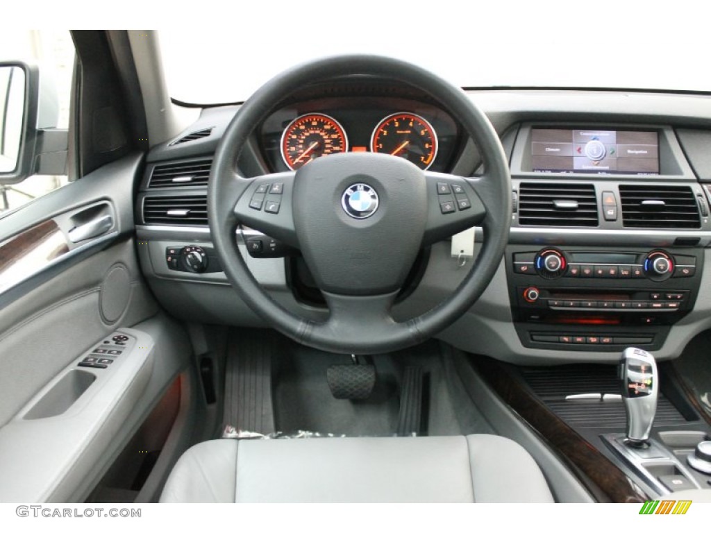 2009 BMW X5 xDrive48i Grey Nevada Leather Dashboard Photo #78506663