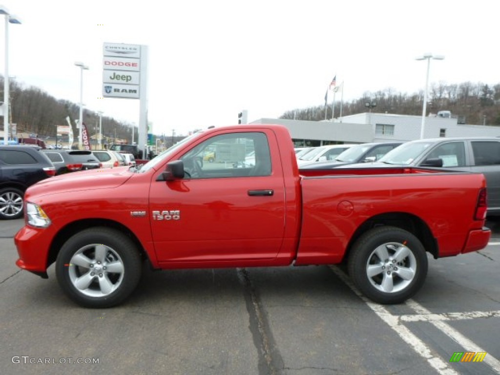 2013 1500 Express Regular Cab 4x4 - Flame Red / Black/Diesel Gray photo #2