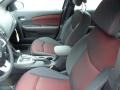 2013 Dodge Avenger Black/Red Interior Front Seat Photo
