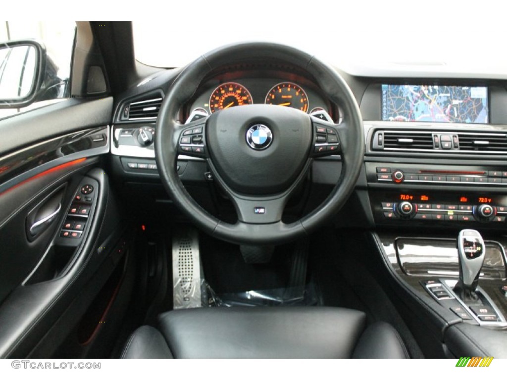 2011 BMW 5 Series 550i Sedan Black Dashboard Photo #78507806