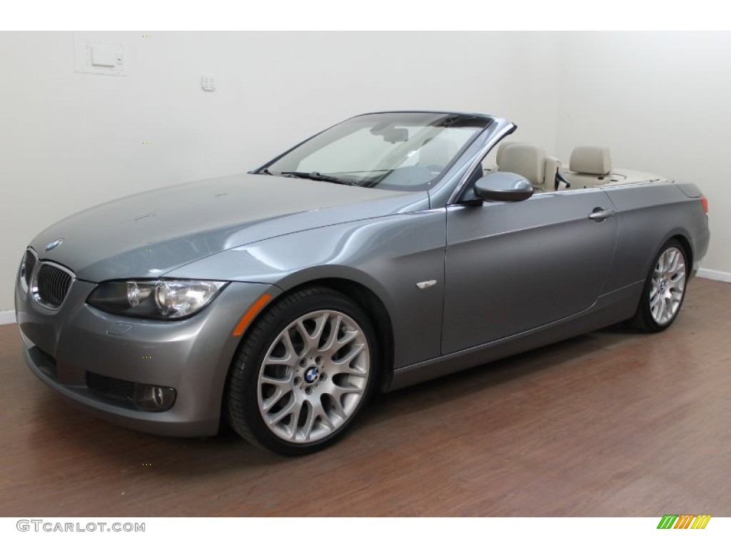 2009 3 Series 328i Convertible - Space Grey Metallic / Cream Beige Dakota Leather photo #1