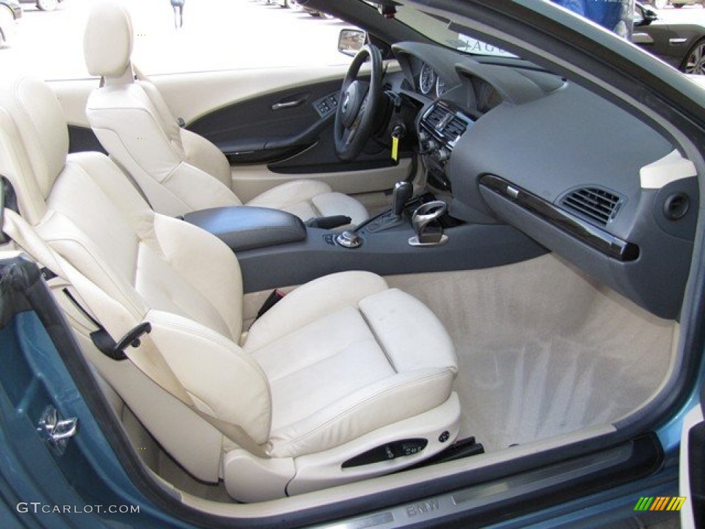 Creme Beige Interior 2004 BMW 6 Series 645i Convertible Photo #78508082