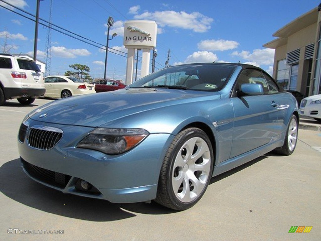 2004 6 Series 645i Convertible - Atlantic Blue Metallic / Creme Beige photo #5