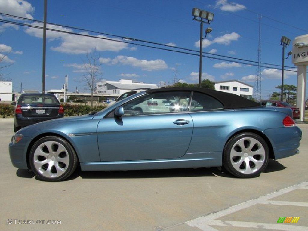 Atlantic Blue Metallic 2004 BMW 6 Series 645i Convertible Exterior Photo #78508139