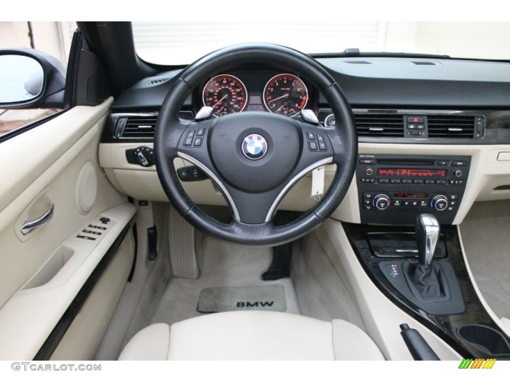 2009 3 Series 328i Convertible - Space Grey Metallic / Cream Beige Dakota Leather photo #35