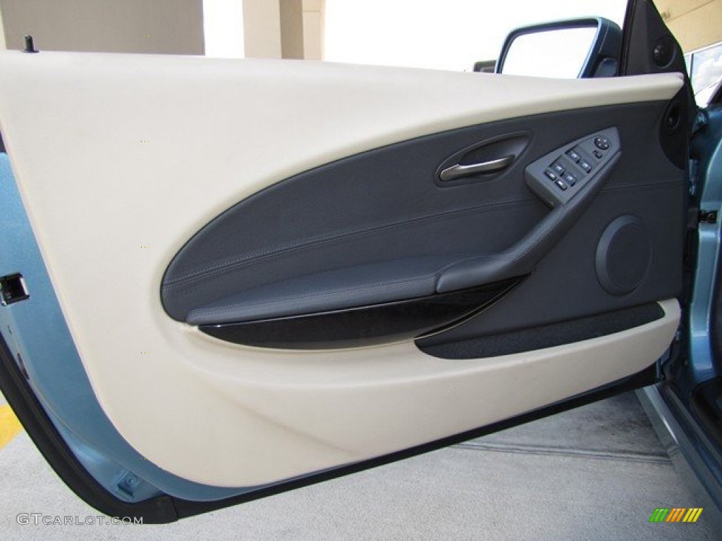 2004 BMW 6 Series 645i Convertible Creme Beige Door Panel Photo #78508718