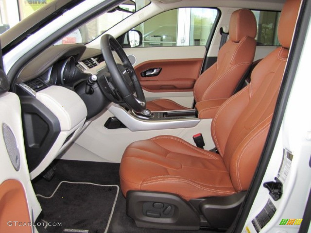 Tan/Ivory/Espresso Interior 2012 Land Rover Range Rover Evoque Prestige Photo #78509099