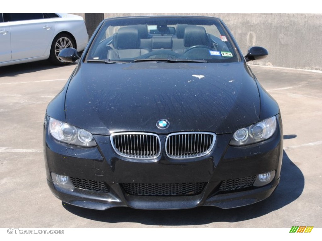 2008 3 Series 335i Convertible - Black Sapphire Metallic / Black photo #2