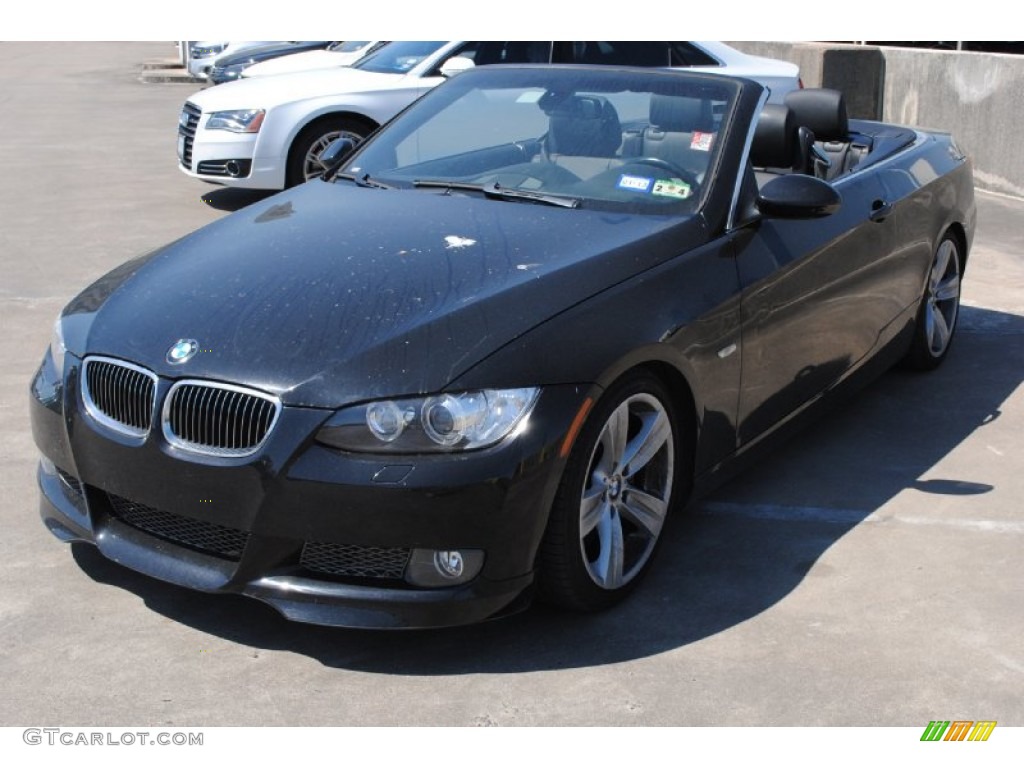 2008 3 Series 335i Convertible - Black Sapphire Metallic / Black photo #3