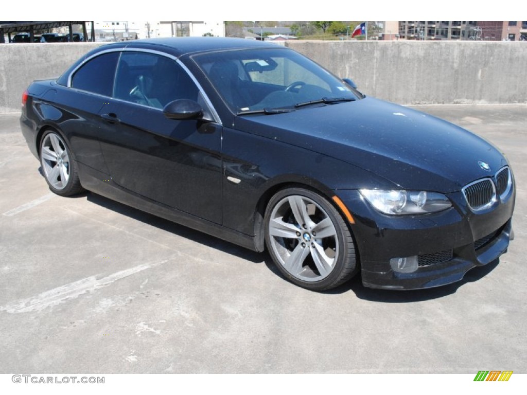 2008 3 Series 335i Convertible - Black Sapphire Metallic / Black photo #10