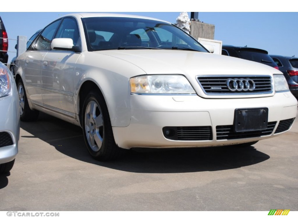 2001 A6 2.7T quattro Sedan - Pearlescent White / Onyx photo #1