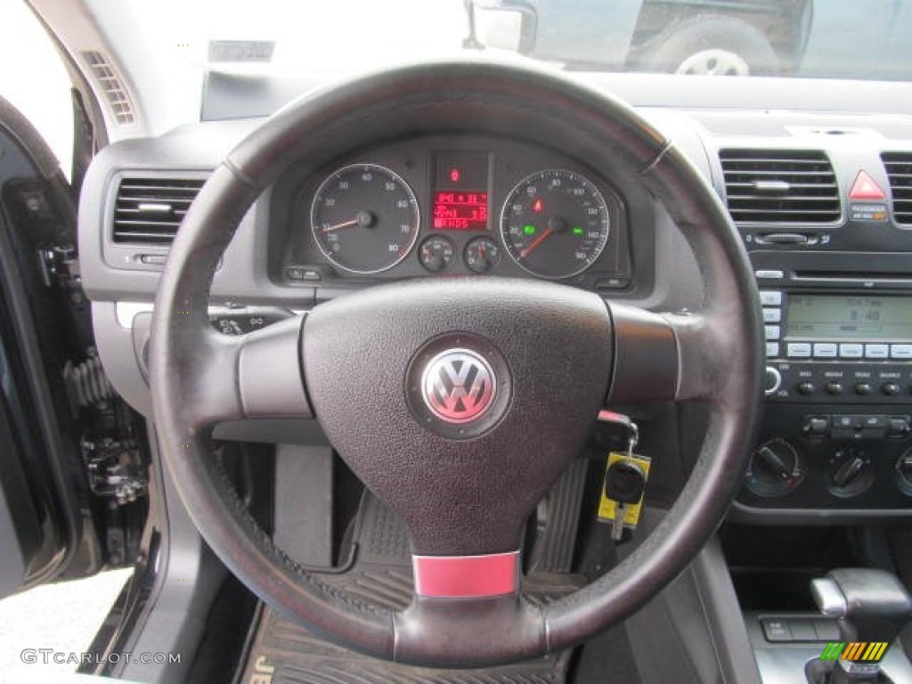 2009 Volkswagen Jetta Wolfsburg Edition Sedan Anthracite Steering Wheel Photo #78511429