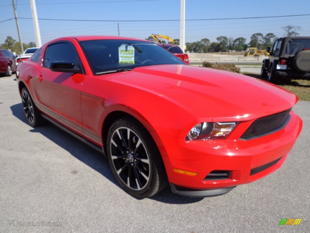 2011 Mustang V6 Coupe - Race Red / Charcoal Black photo #10