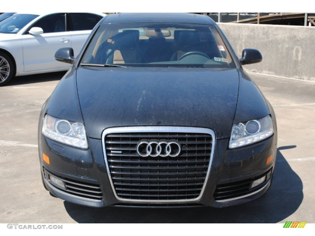 2009 A6 3.0T quattro Sedan - Oyster Grey Metallic / Amaretto/Black photo #2