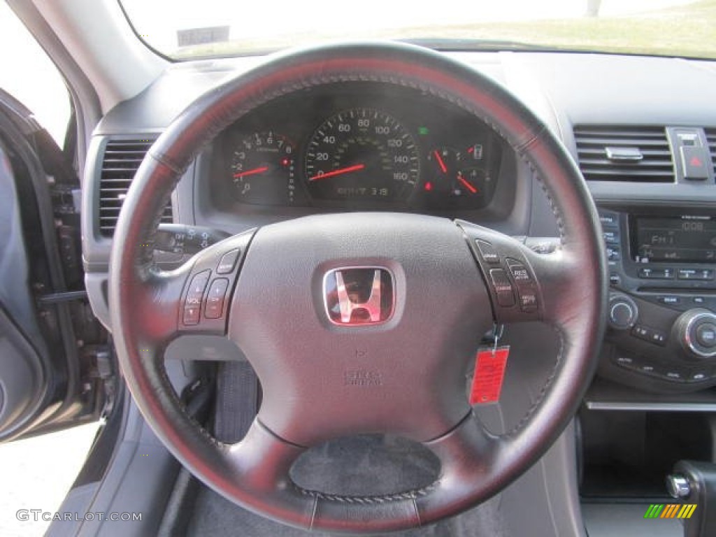2004 Honda Accord EX-L Sedan Gray Steering Wheel Photo #78514748