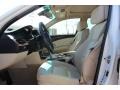 2009 BMW 5 Series Cream Beige Interior Front Seat Photo