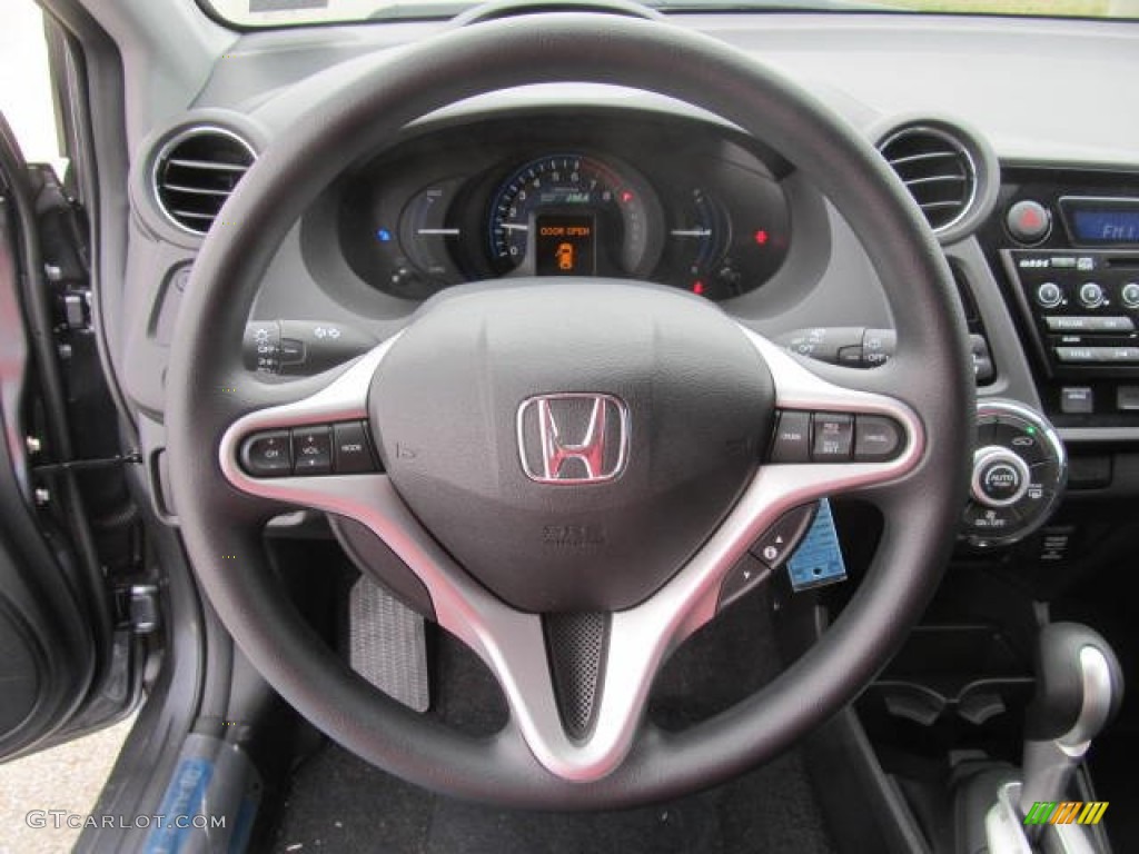 2013 Honda Insight LX Hybrid Black Steering Wheel Photo #78515090