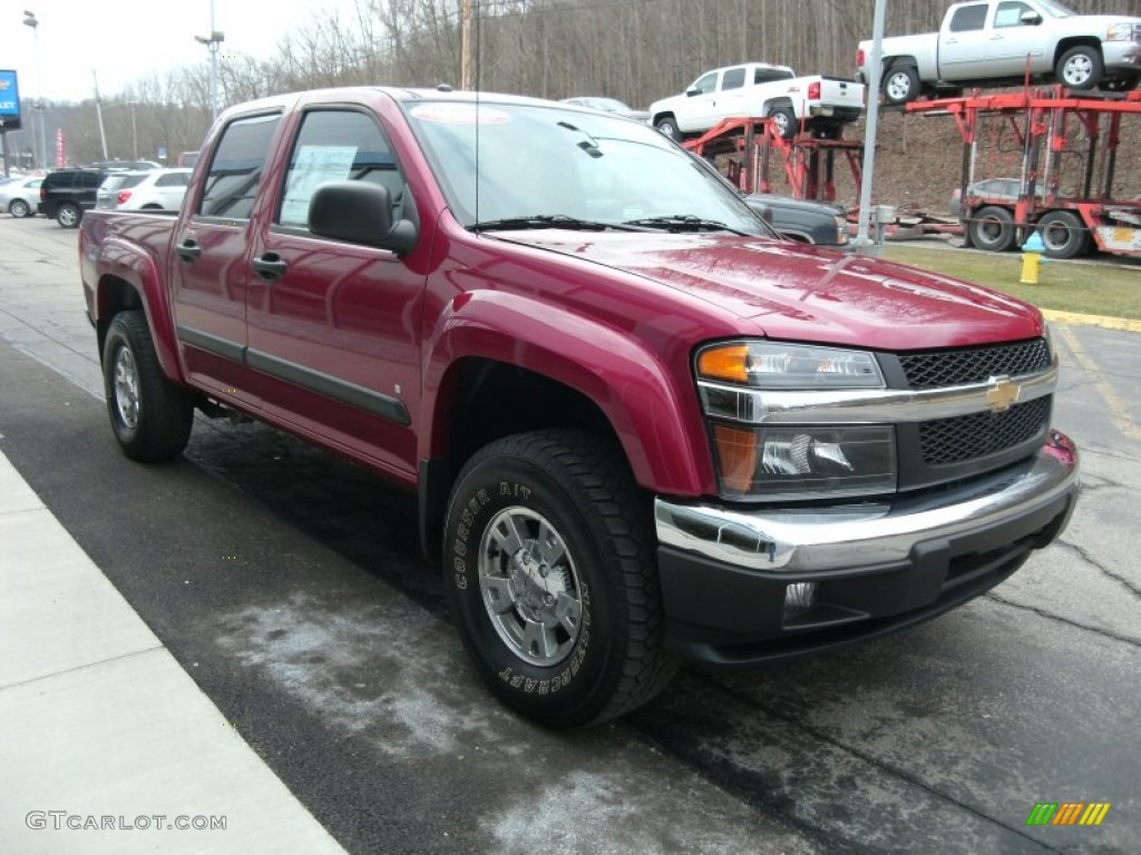 2006 Colorado Z71 Crew Cab 4x4 - Cherry Red Metallic / Very Dark Pewter photo #2