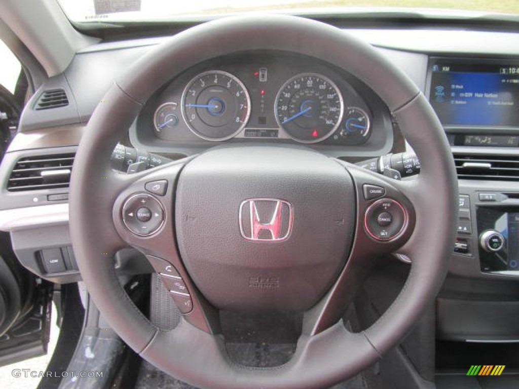 2013 Honda Crosstour EX-L V-6 4WD Black Steering Wheel Photo #78515945