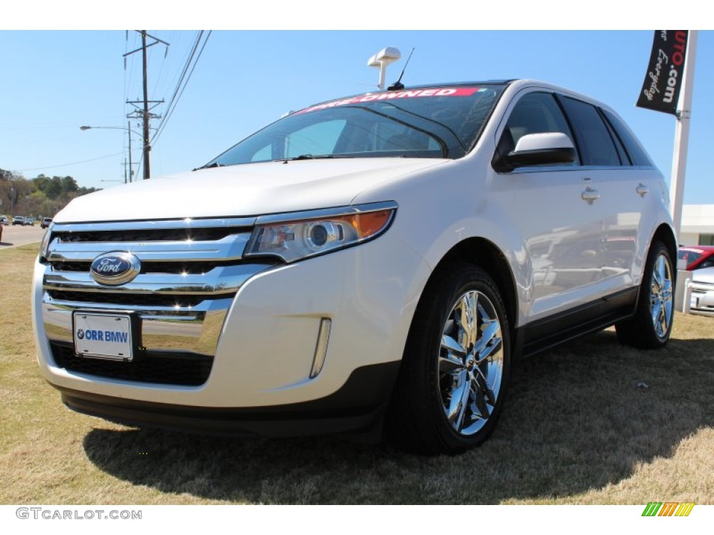 2012 Edge Limited EcoBoost - White Platinum Metallic Tri-Coat / Medium Light Stone photo #1