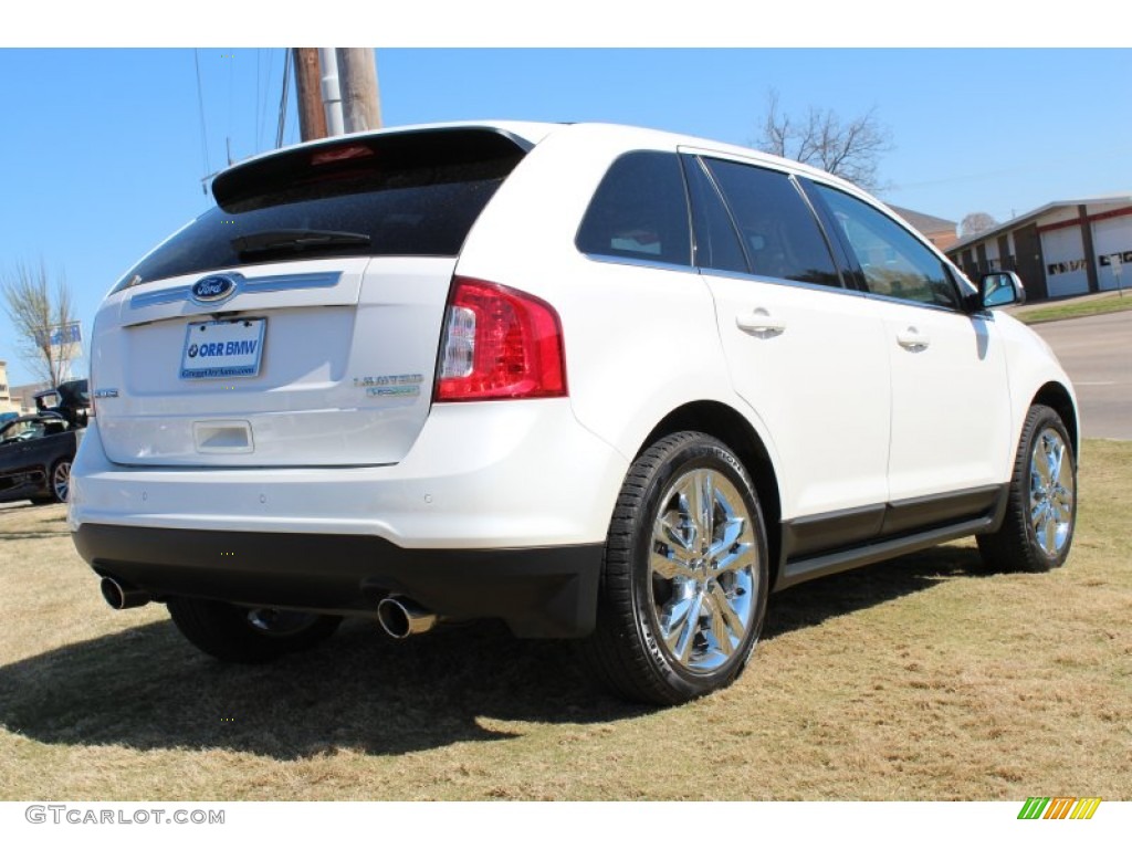 2012 Edge Limited EcoBoost - White Platinum Metallic Tri-Coat / Medium Light Stone photo #4