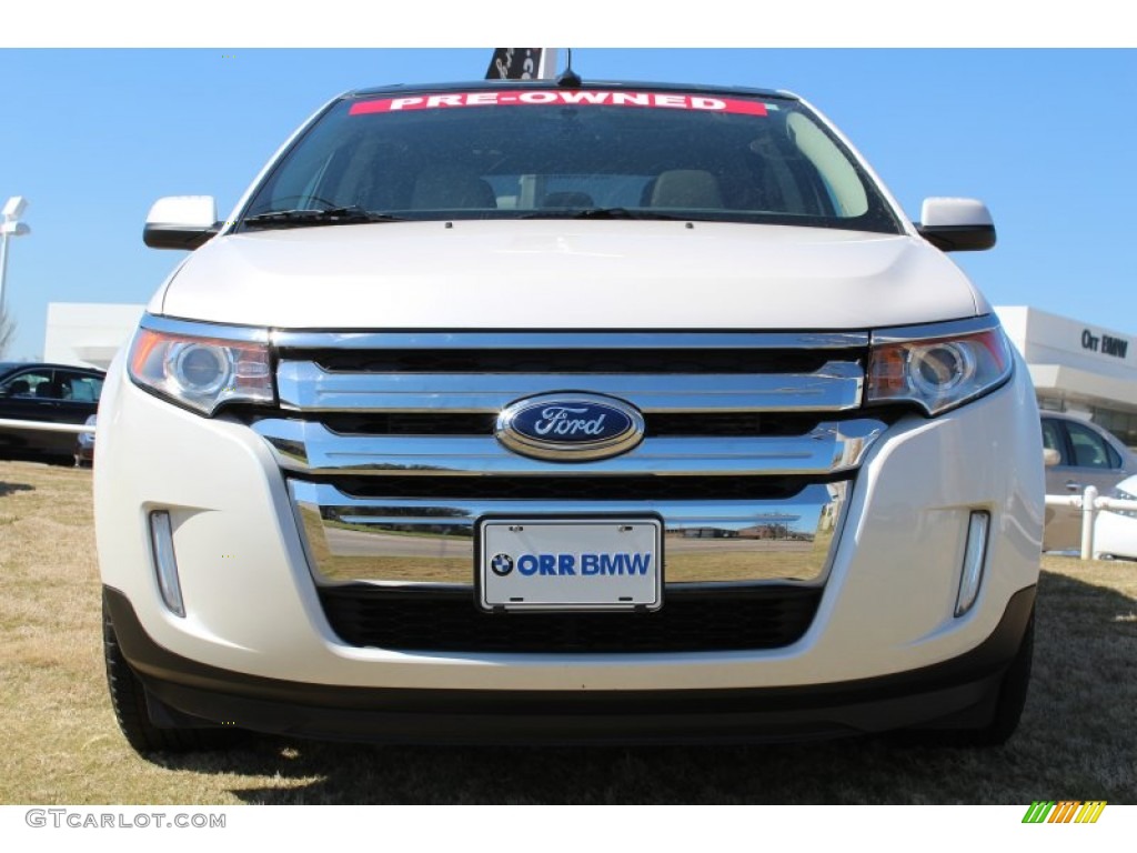 2012 Edge Limited EcoBoost - White Platinum Metallic Tri-Coat / Medium Light Stone photo #7