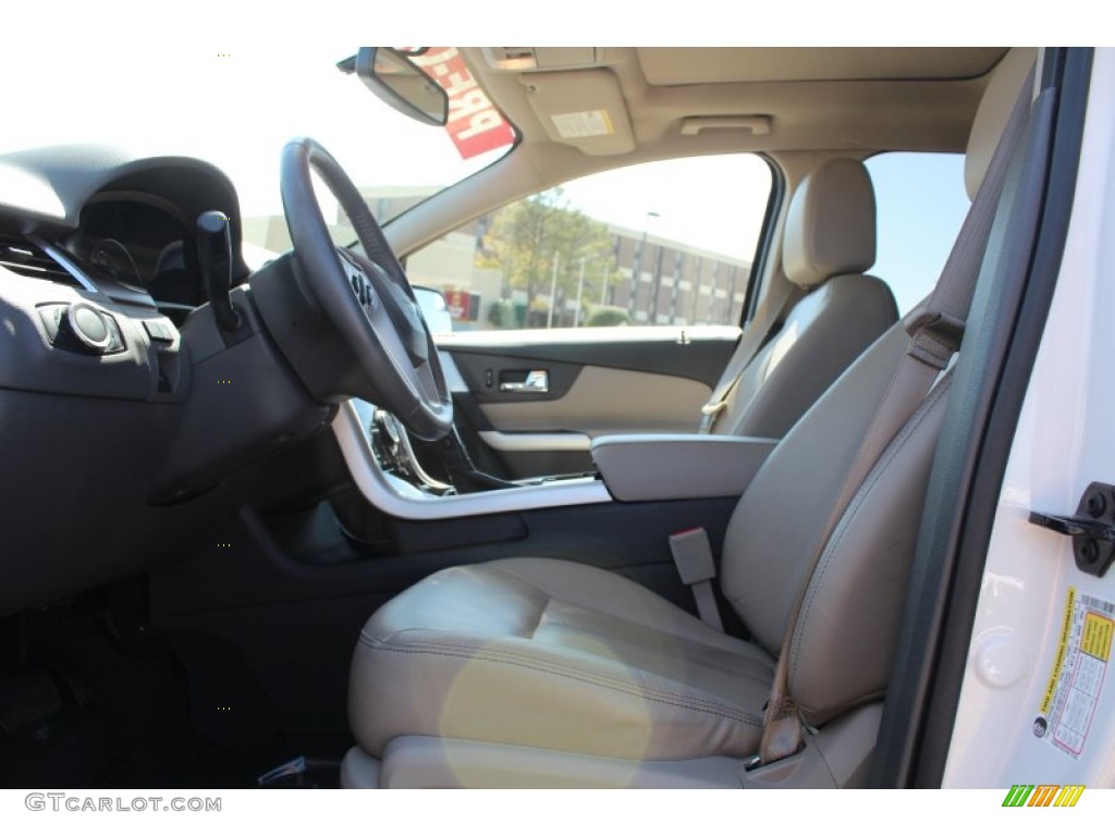 2012 Edge Limited EcoBoost - White Platinum Metallic Tri-Coat / Medium Light Stone photo #14