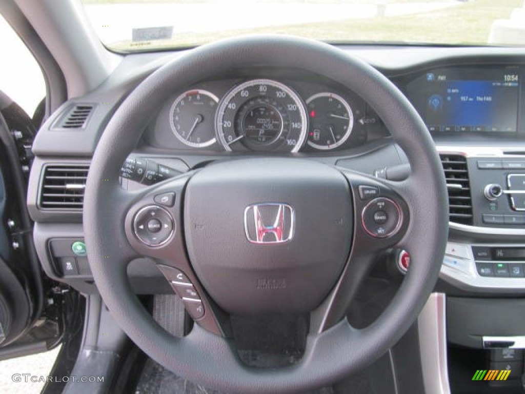 2013 Honda Accord EX Sedan Black Steering Wheel Photo #78516290