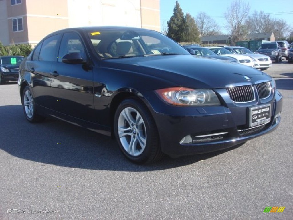 2008 3 Series 328xi Sedan - Monaco Blue Metallic / Beige photo #1