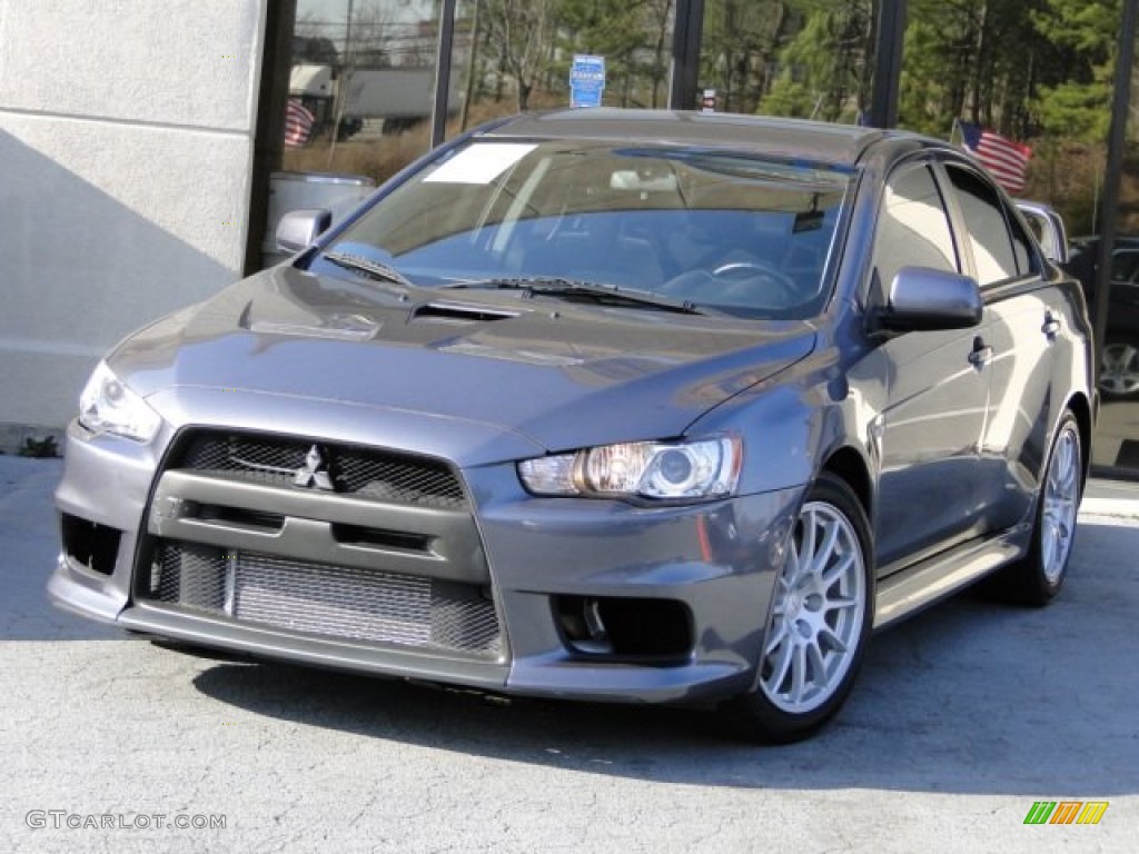 Graphite Gray Pearl 2010 Mitsubishi Lancer Evolution GSR Exterior Photo #78516908