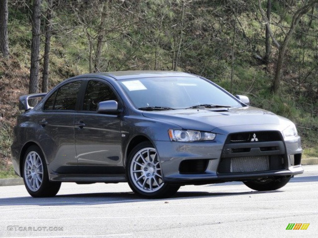 Graphite Gray Pearl 2010 Mitsubishi Lancer Evolution GSR Exterior Photo #78516956