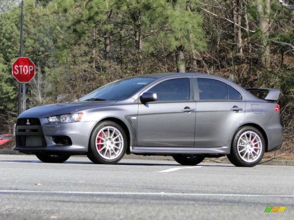 Graphite Gray Pearl 2010 Mitsubishi Lancer Evolution GSR Exterior Photo #78517102