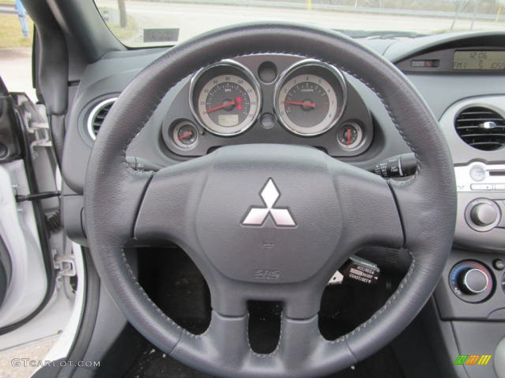 2012 Mitsubishi Eclipse Spyder GS Sport Dark Charcoal Steering Wheel Photo #78517559