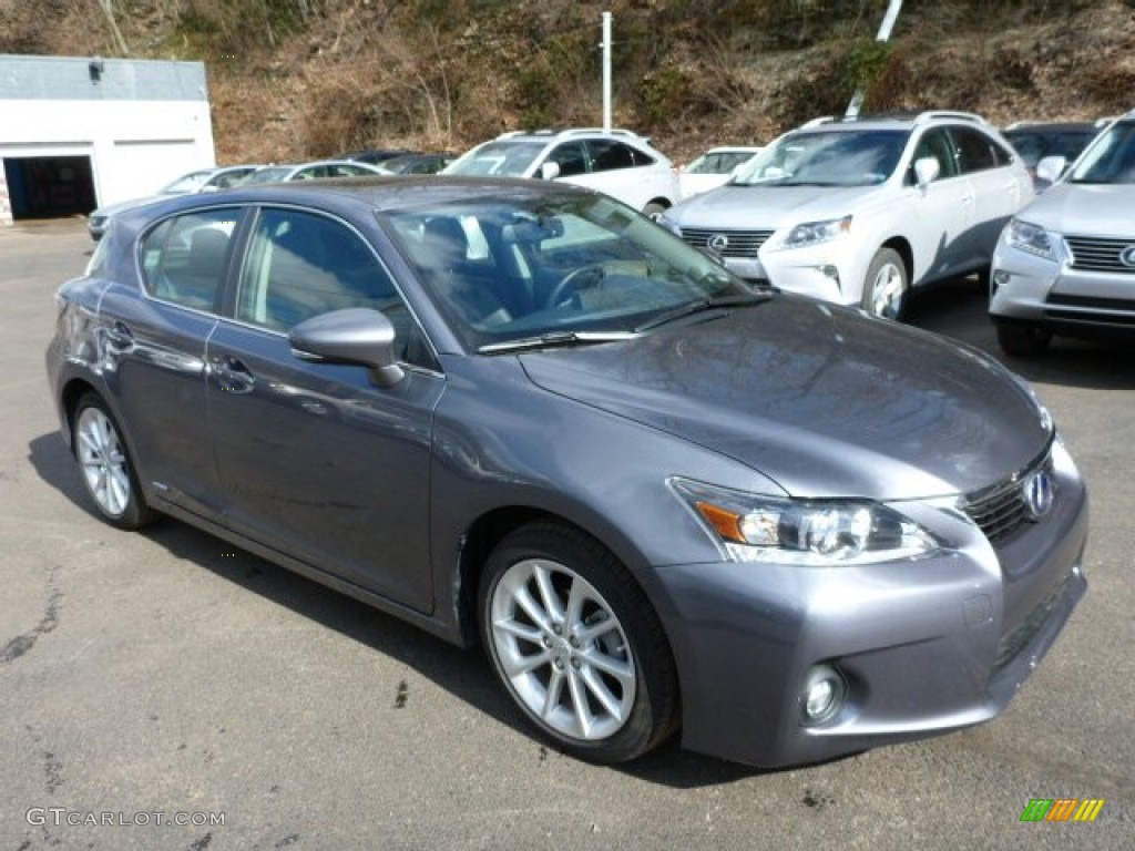 2012 CT 200h Hybrid Premium - Nebula Gray Pearl / Black photo #3