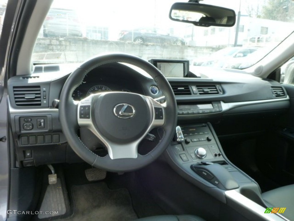 2012 CT 200h Hybrid Premium - Nebula Gray Pearl / Black photo #6