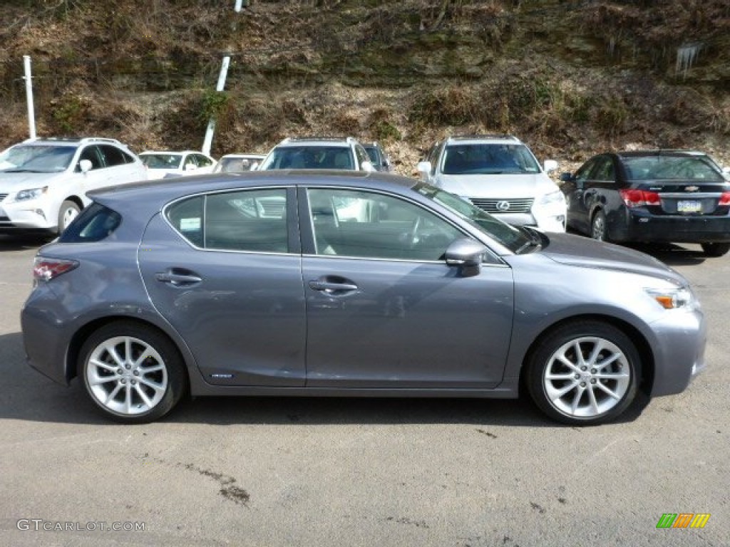 2012 CT 200h Hybrid Premium - Nebula Gray Pearl / Black photo #10