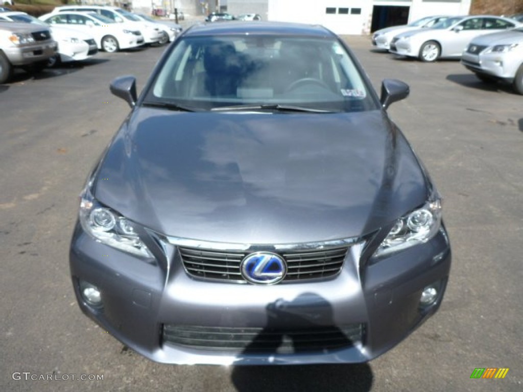 2012 CT 200h Hybrid Premium - Nebula Gray Pearl / Black photo #11