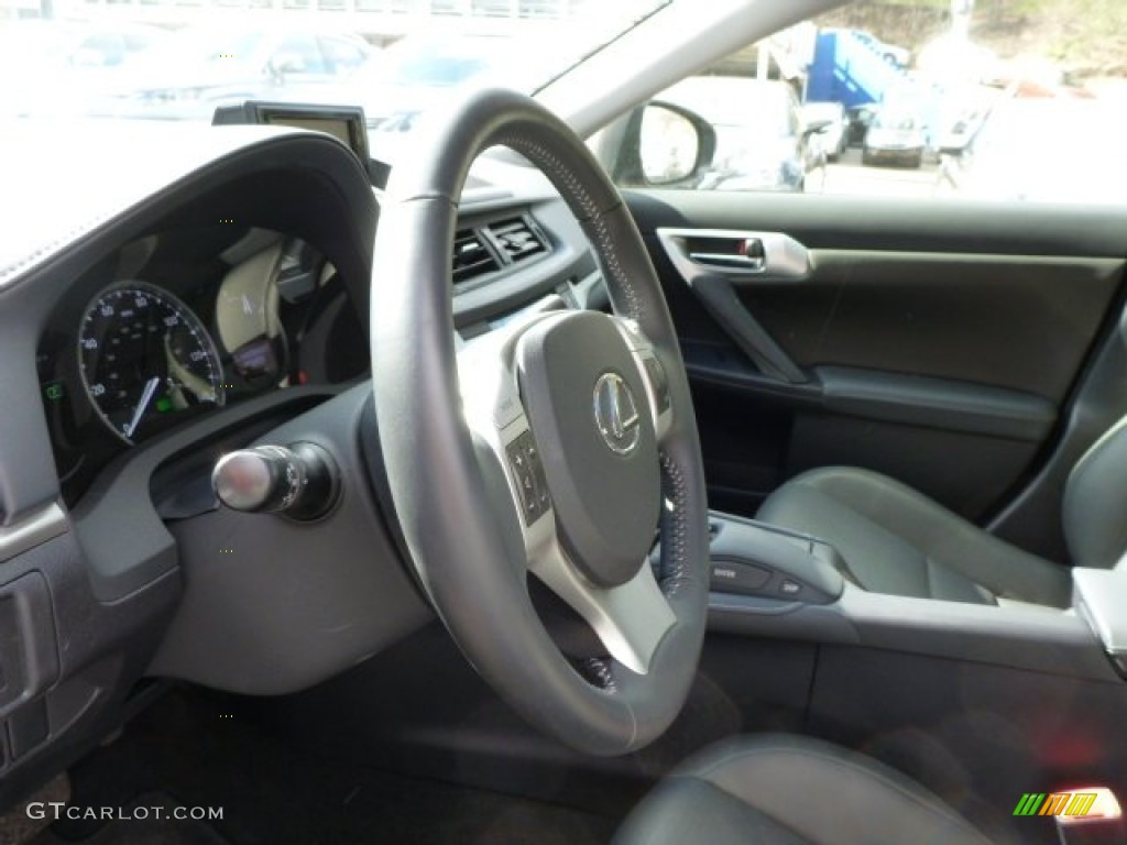 2012 CT 200h Hybrid Premium - Nebula Gray Pearl / Black photo #17