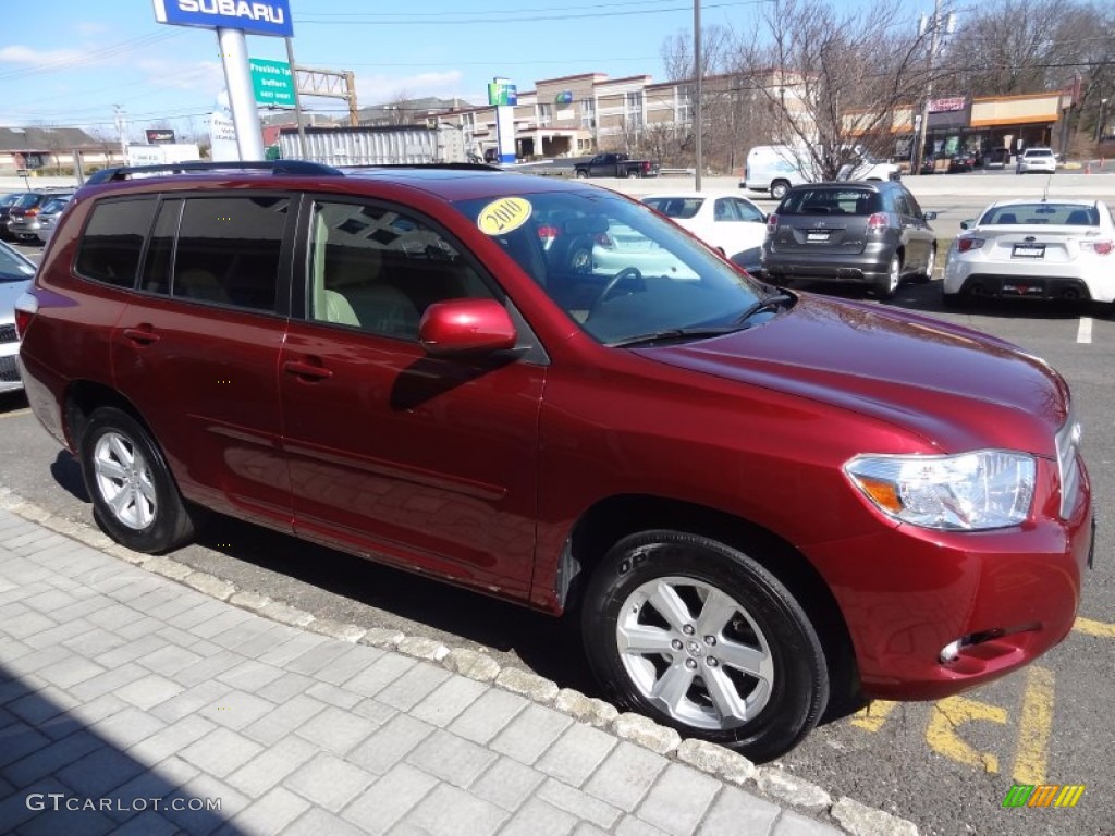 Sizzling Crimson Mica 2011 Toyota Highlander SE 4WD Exterior Photo #78518402