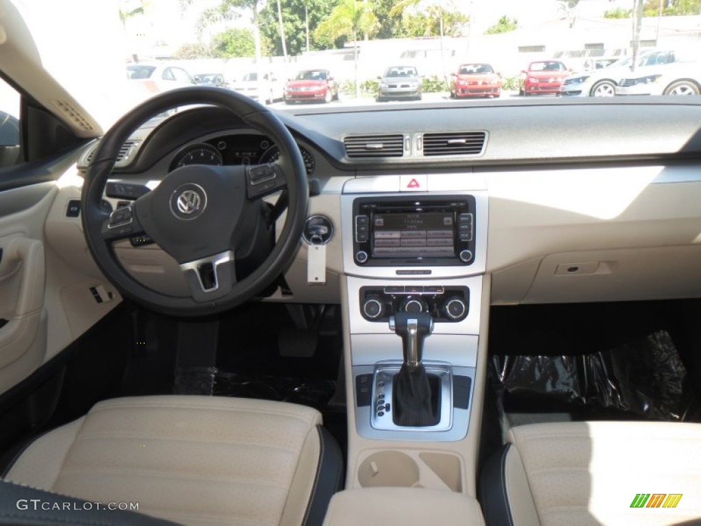 2010 Volkswagen CC Sport Cornsilk Beige Two Tone Dashboard Photo #78518786