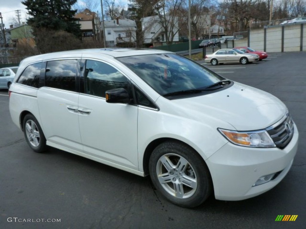 White Diamond Pearl 2012 Honda Odyssey Touring Exterior Photo #78519878