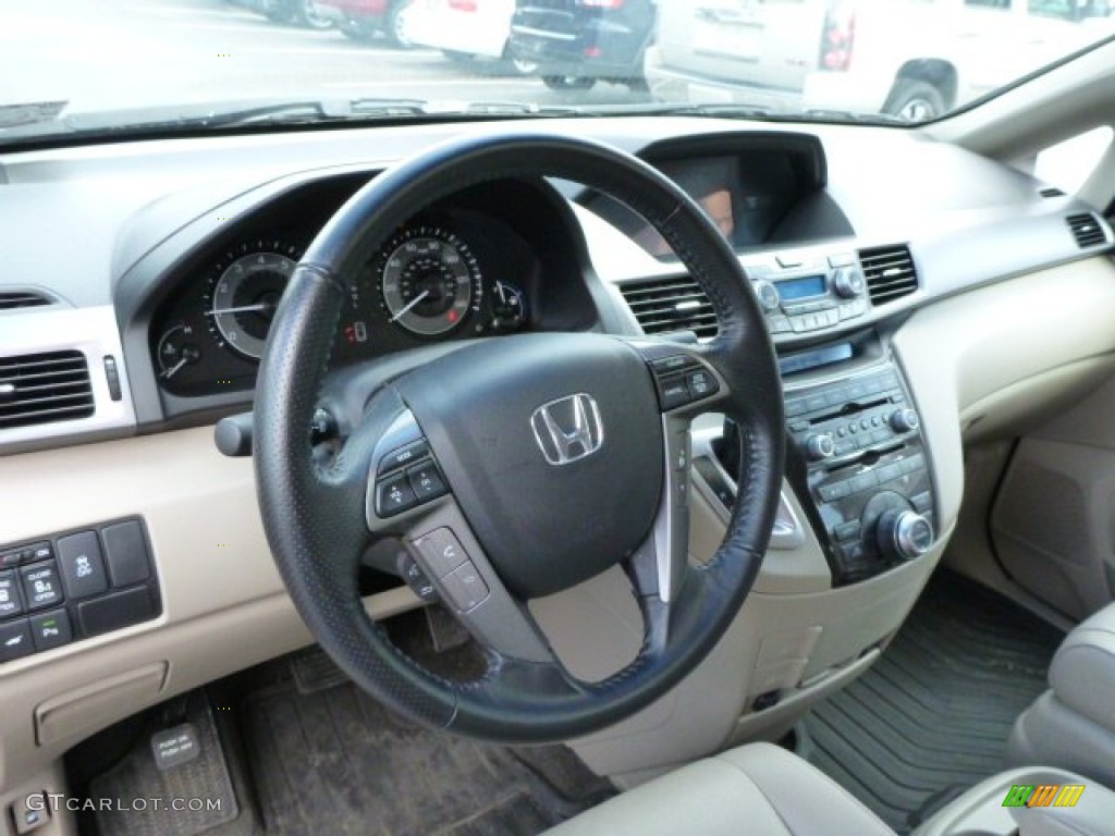 2012 Honda Odyssey Touring Gray Dashboard Photo #78519904