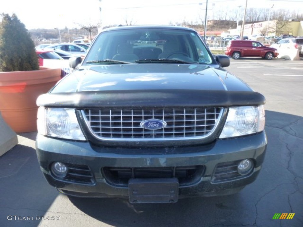 2004 Explorer XLT 4x4 - Aspen Green Metallic / Midnight Grey photo #6