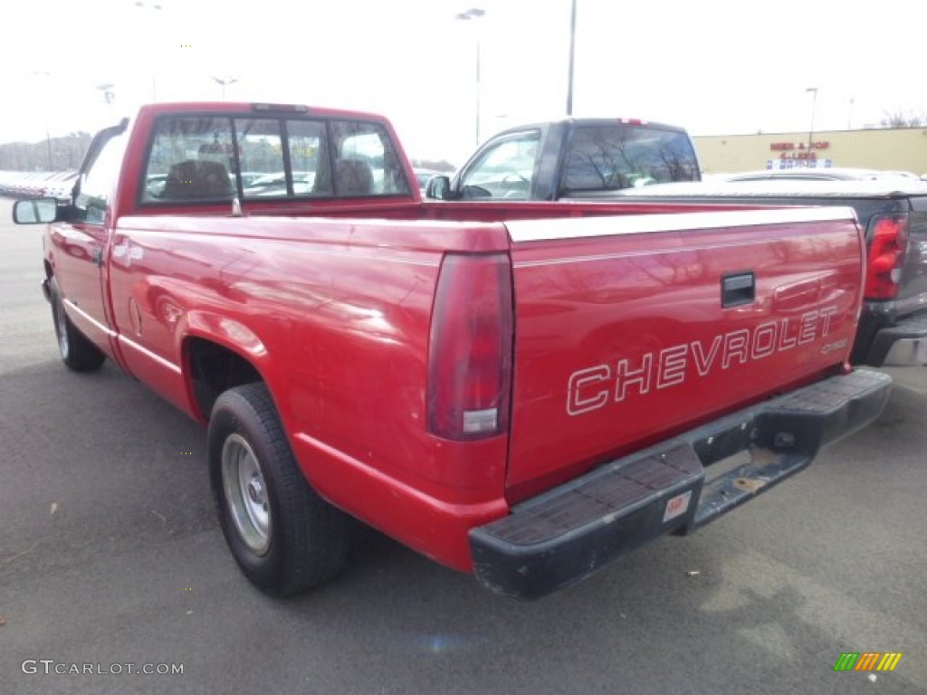 1996 C/K Silverado Regular Cab - Victory Red / Tan photo #4