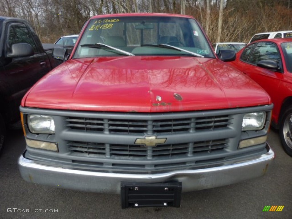 1996 C/K Silverado Regular Cab - Victory Red / Tan photo #6