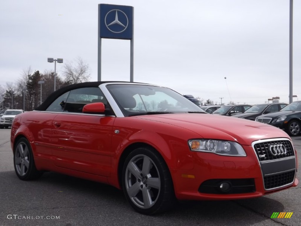 2008 A4 2.0T Cabriolet - Brilliant Red / Black photo #3