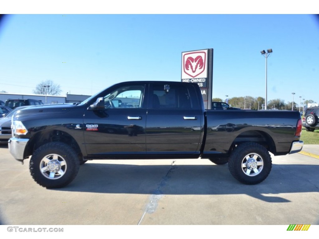 2011 Ram 2500 HD SLT Crew Cab 4x4 - Brilliant Black Crystal Pearl / Dark Slate/Medium Graystone photo #2