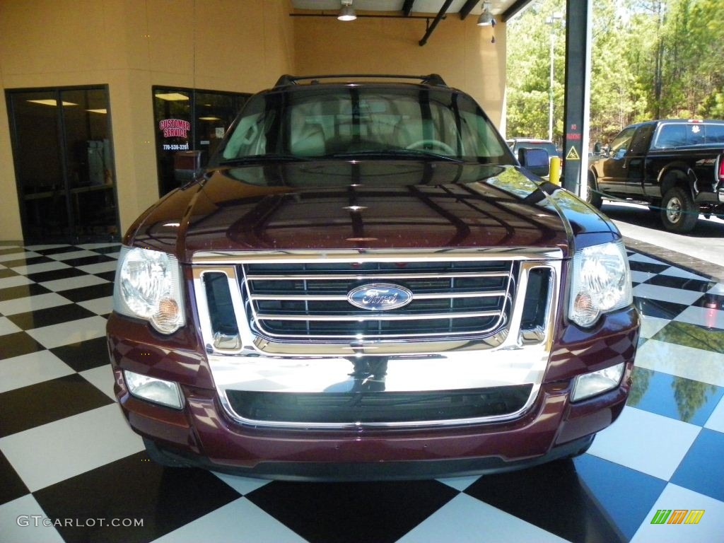2007 Explorer Sport Trac Limited - Dark Cherry Metallic / Camel photo #2