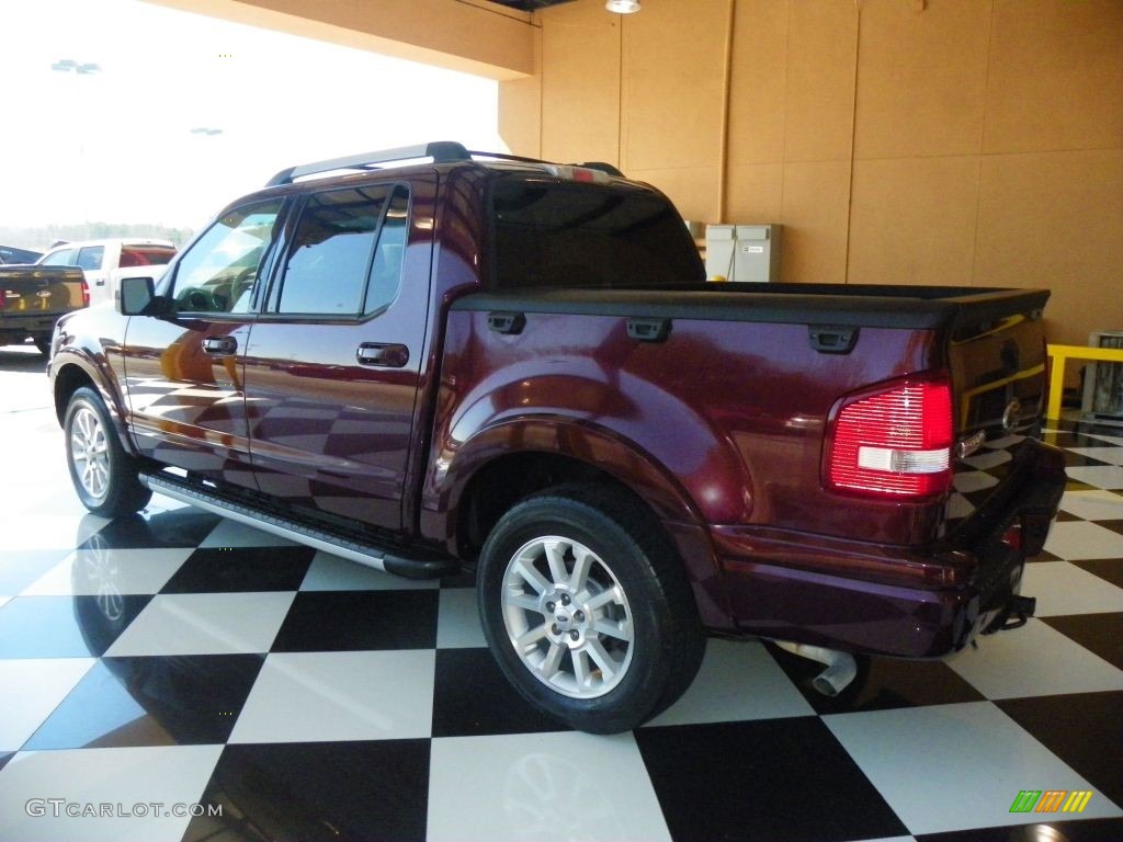 2007 Explorer Sport Trac Limited - Dark Cherry Metallic / Camel photo #4